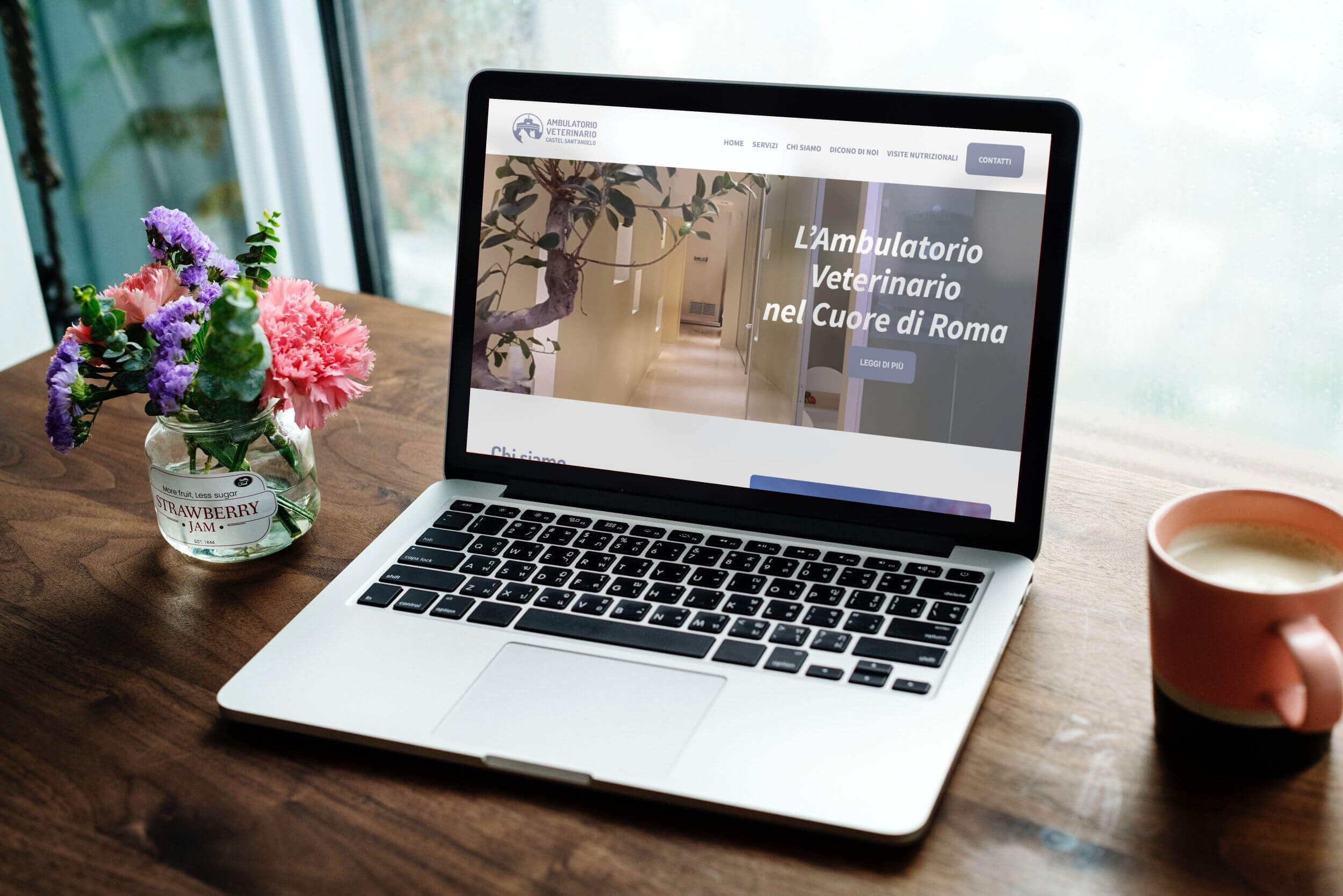 Mockup del sito web ambulatorioveterinariocastelsantangelo.it