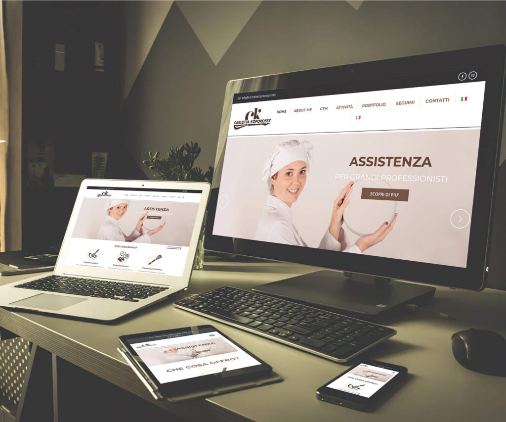 Mockup del sito web carlottakoporossy.com