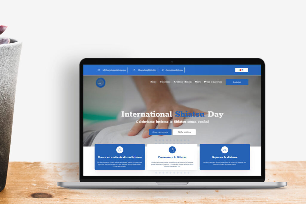 Mockup del sito web internationalshiatsuday.com