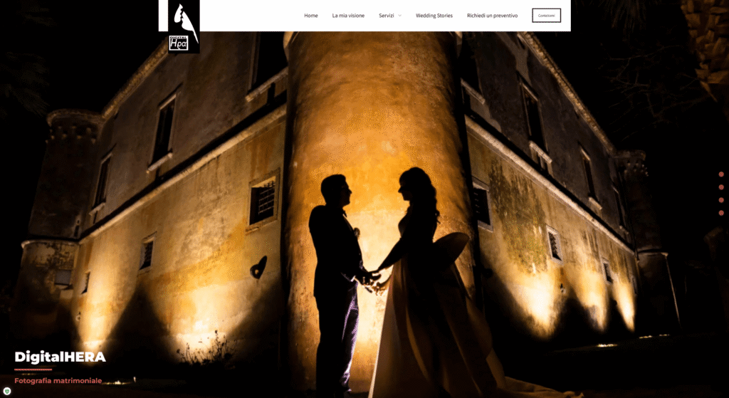Screenshot della homepage del sito digitalhera.it