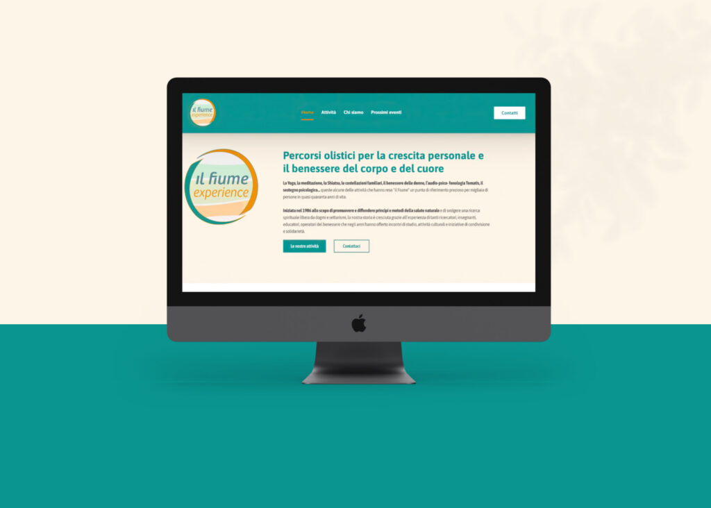 Mockup del sito web ilfiume.org